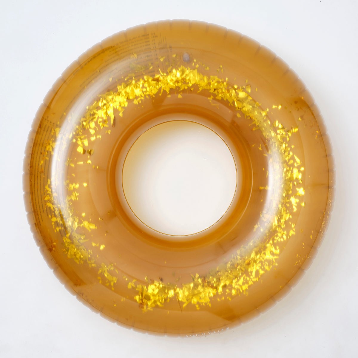 SUNNYLiFE Gold Color Inflatable Pool Ring Disco Gold - S3LPOLGO