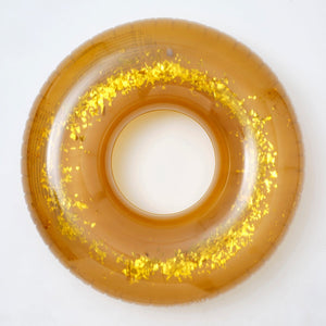 SUNNYLiFE Gold Color Inflatable Pool Ring Disco Gold - S3LPOLGO
