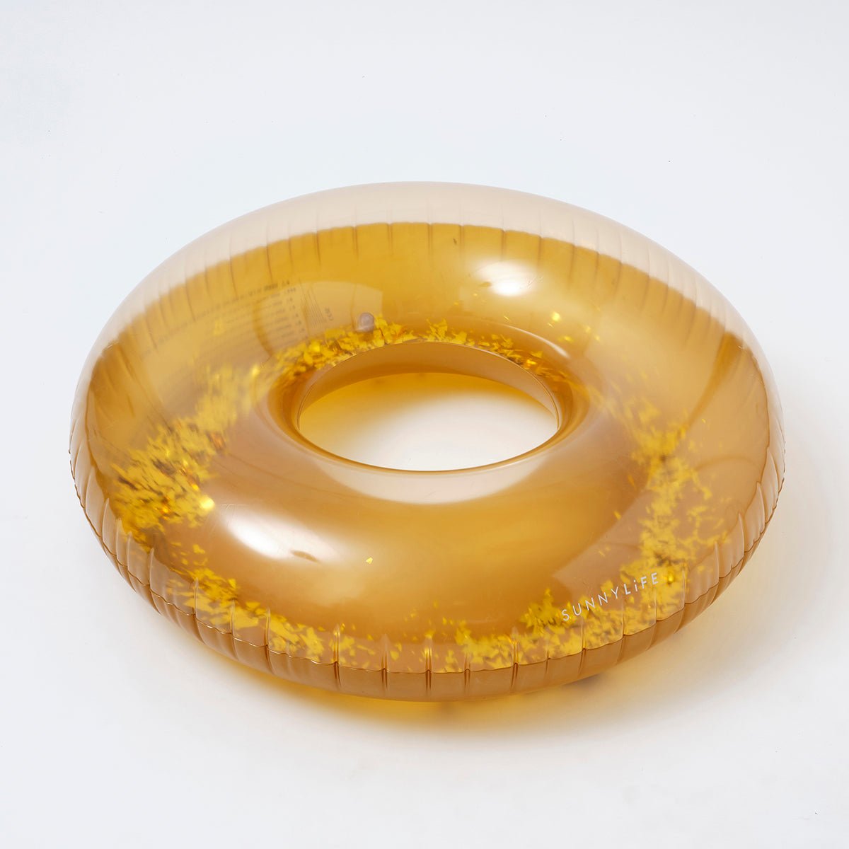 SUNNYLiFE Gold Color Inflatable Pool Ring Disco Gold - S3LPOLGO