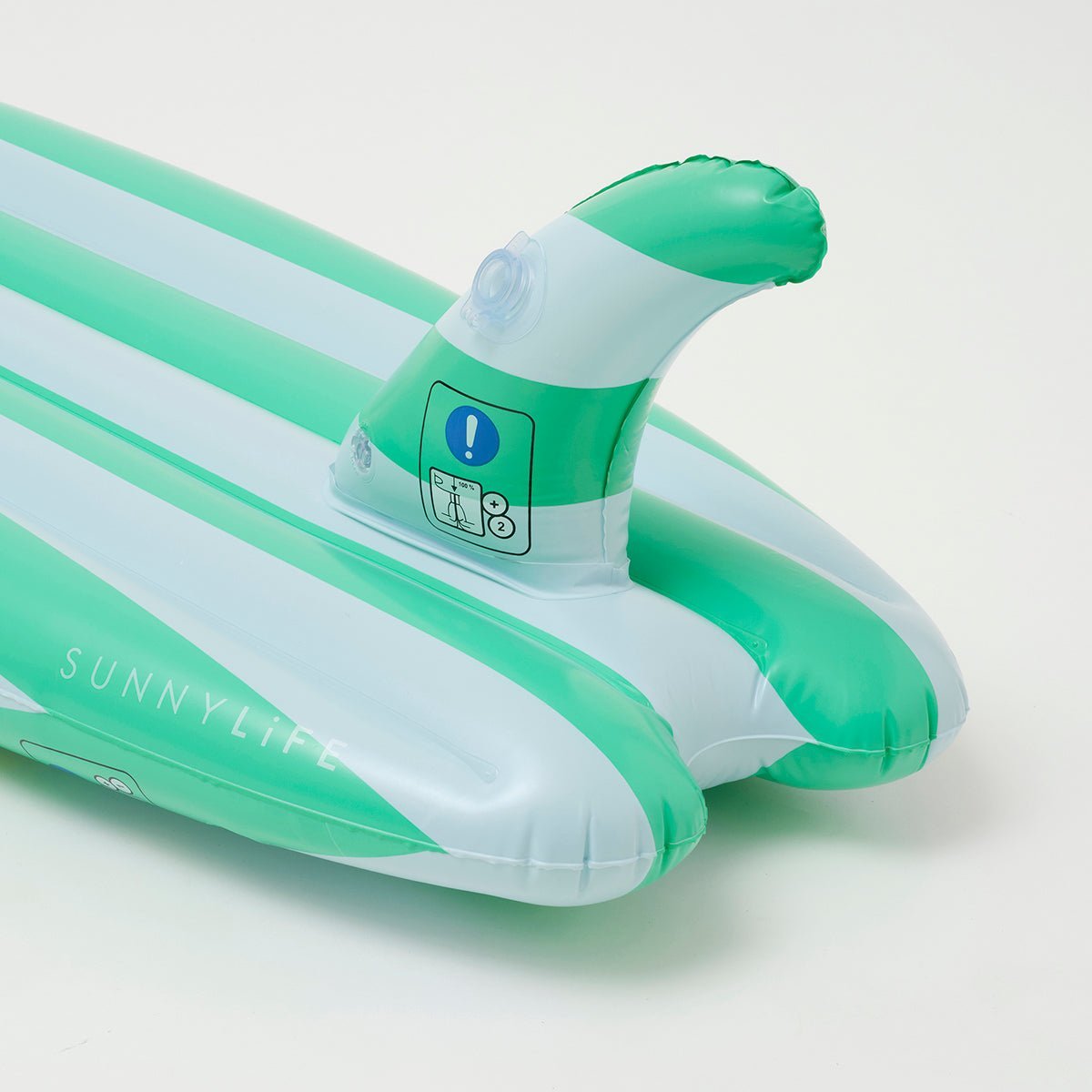 SUNNYLiFE Green And White Color Inflatable Ride With Me Surfboard Float Sea Seeker Ocean - S3LSRFSS