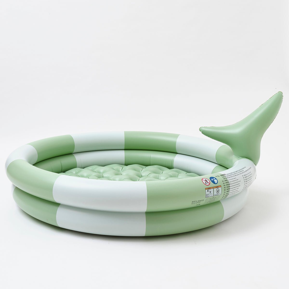 SUNNYLiFE Green Color Inflatable Backyard Pool Shark Tribe Khaki - S3PBYDST