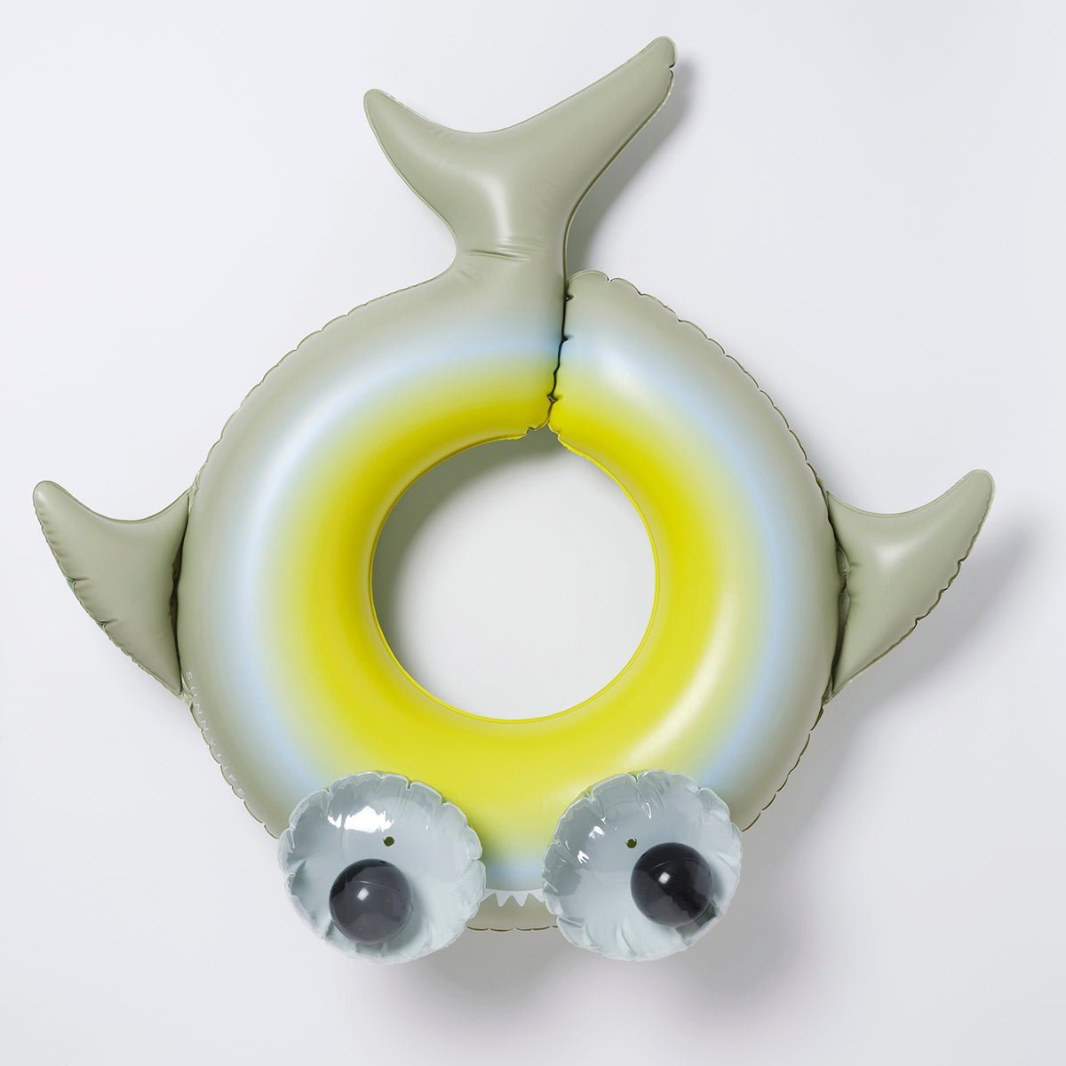 SUNNYLiFE Green Color Inflatable Kiddy Pool Ring Shark Tribe Khaki - S3LKPOST