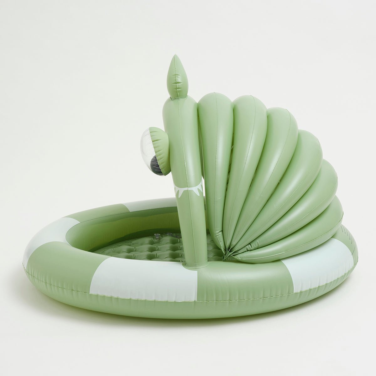 SUNNYLiFE Green Color Inflatable Kiddy Pool Shark Tribe Khaki - S3PPOOST