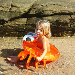 SUNNYLiFE Orange Color Inflatable Kiddy Pool Ring Sonny The Sea Creature - S3LKPOSO