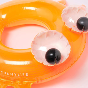 SUNNYLiFE Orange Color Inflatable Kiddy Pool Ring Sonny The Sea Creature - S3LKPOSO