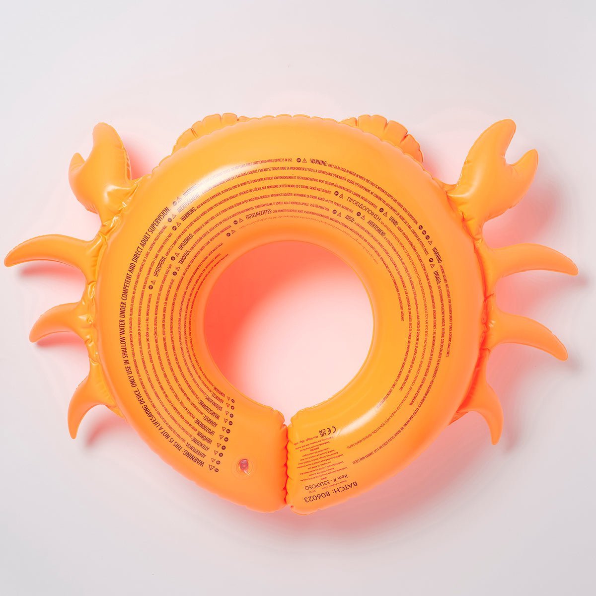 SUNNYLiFE Orange Color Inflatable Kiddy Pool Ring Sonny The Sea Creature - S3LKPOSO