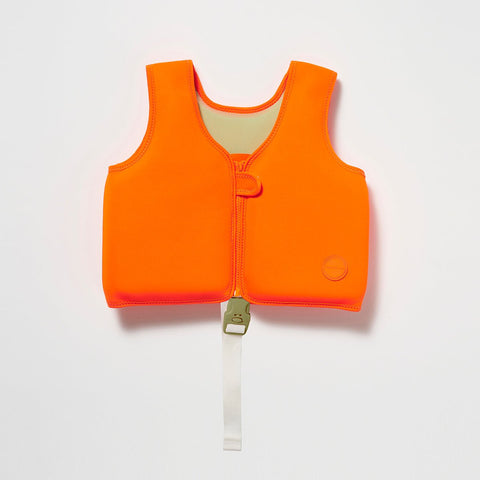 SUNNYLiFE Orange Color Swim Vest 1-2 Sonny The Sea Creature - S3VVESSO