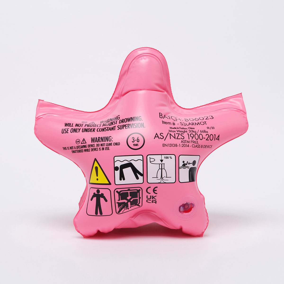 SUNNYLiFE Pink Color Inflatable Buddy Float Bands Ocean Treasure Rose - S3LARMOT