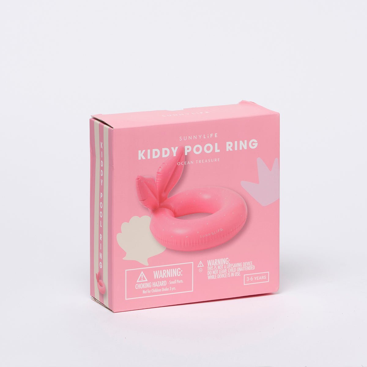 SUNNYLiFE pink color inflatable Kiddy Pool Ring Ocean Treasure Rose - S3LKPOOT