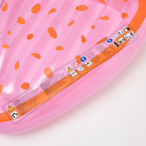 SUNNYLiFE Pink Color Inflatable Luxe Lie-On Float Strawberry Pink Berry - S3LLIESB