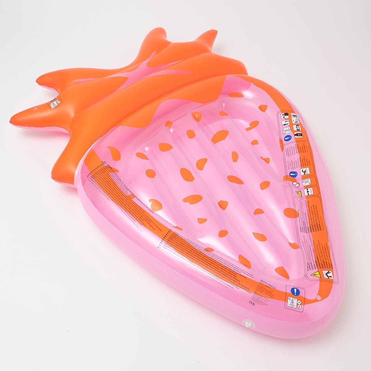 SUNNYLiFE Pink Color Inflatable Luxe Lie-On Float Strawberry Pink Berry - S3LLIESB