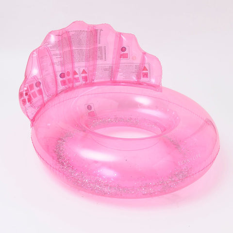 SUNNYLiFE Pink Color Inflatable Luxe Pool Ring Shell Bubblegum - S3LPOLGS