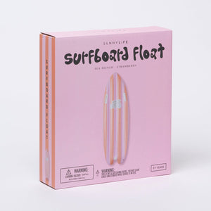 SUNNYLiFE Pink Color Inflatable Ride With Me Surfboard Float Sea Seeker Strawberry - S3LSRFSB