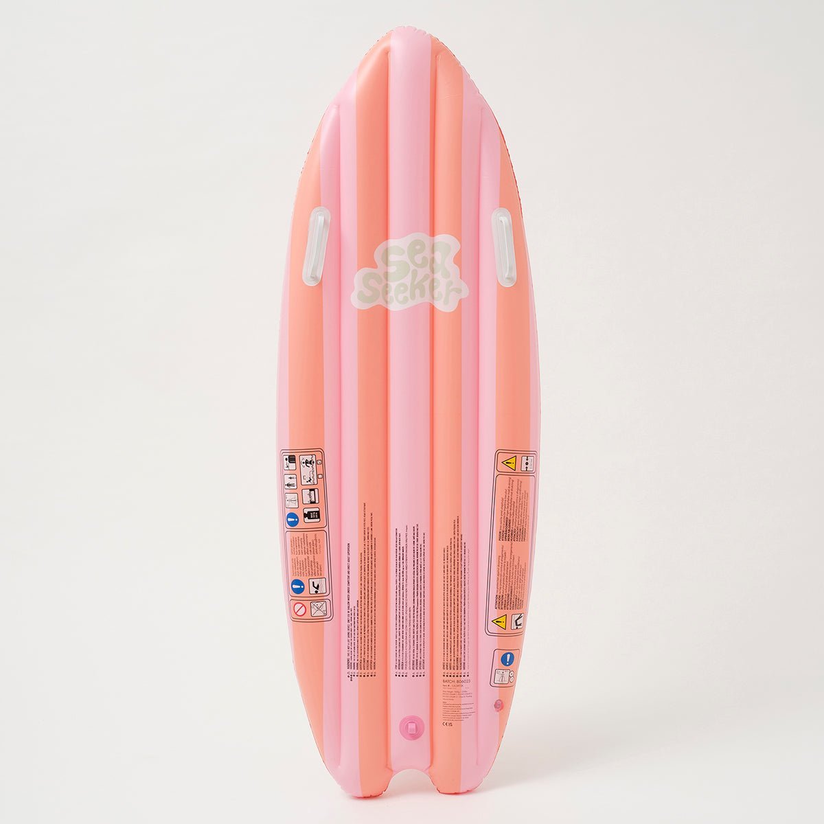 SUNNYLiFE Pink Color Inflatable Ride With Me Surfboard Float Sea Seeker Strawberry - S3LSRFSB
