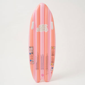 SUNNYLiFE Pink Color Inflatable Ride With Me Surfboard Float Sea Seeker Strawberry - S3LSRFSB