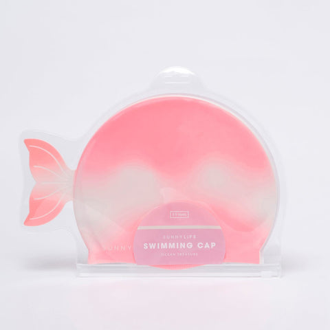 SUNNYLiFE Pink Color Shaped Swimming Cap Ocean Treasure Rose - S3VCAPOT