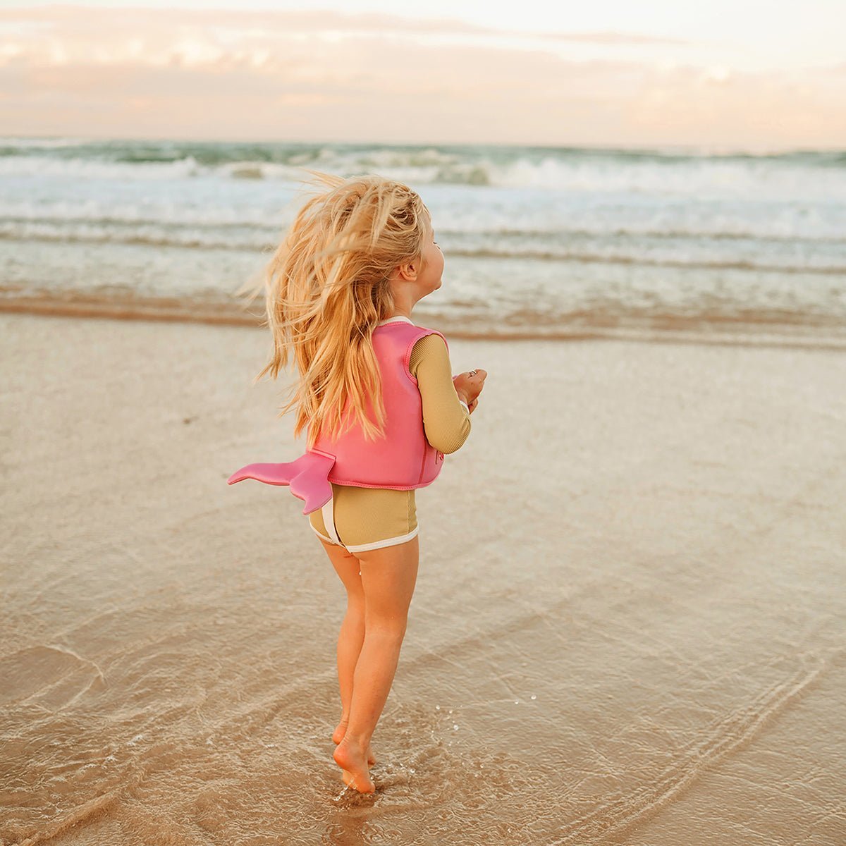 SUNNYLiFE Pink Color Swim Vest Ocean Treasure Rose - S3VVESOT