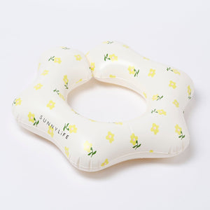 SUNNYLiFE Sunflower Print Inflatable Kiddy Pool Ring Mima The Fairy Lemon - S3LKPOMI