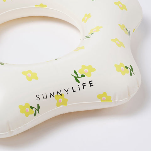 SUNNYLiFE Sunflower Print Inflatable Kiddy Pool Ring Mima The Fairy Lemon - S3LKPOMI