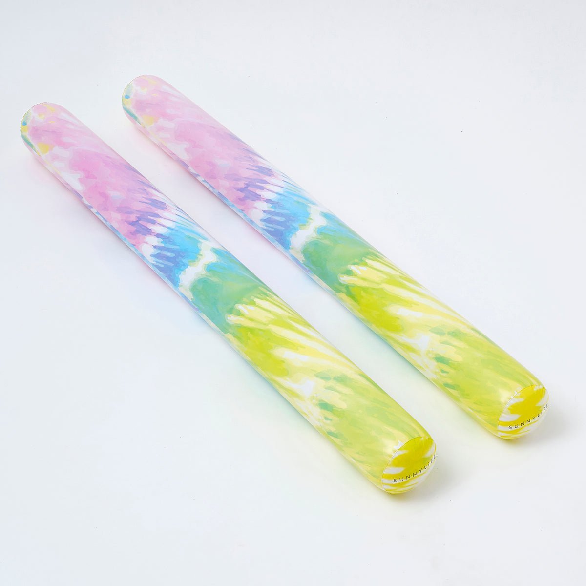 SUNNYLiFE Tie Dye Color Inflatable Pool Noodle Tie Dye Sorbet Set of 2 - S3LPNOTD