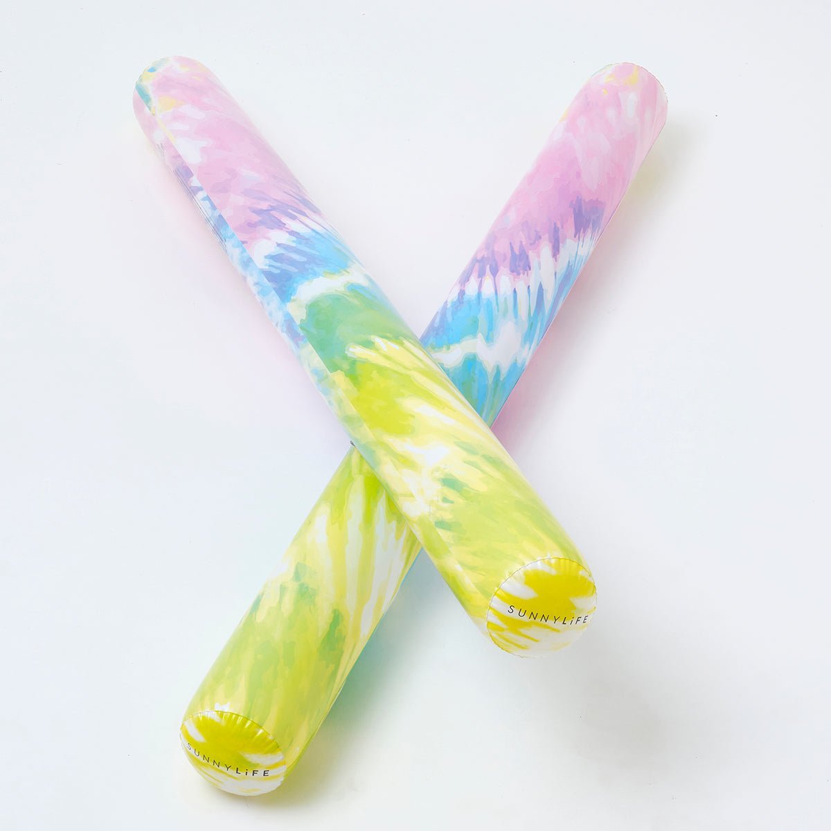 SUNNYLiFE Tie Dye Color Inflatable Pool Noodle Tie Dye Sorbet Set of 2 - S3LPNOTD