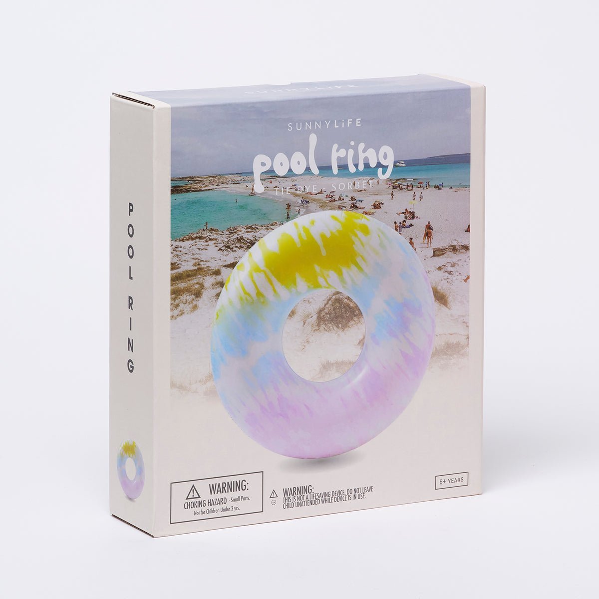 SUNNYLiFE Tie Dye Color Inflatable Pool Ring Tie Dye Sorbet - S3LPOLTD