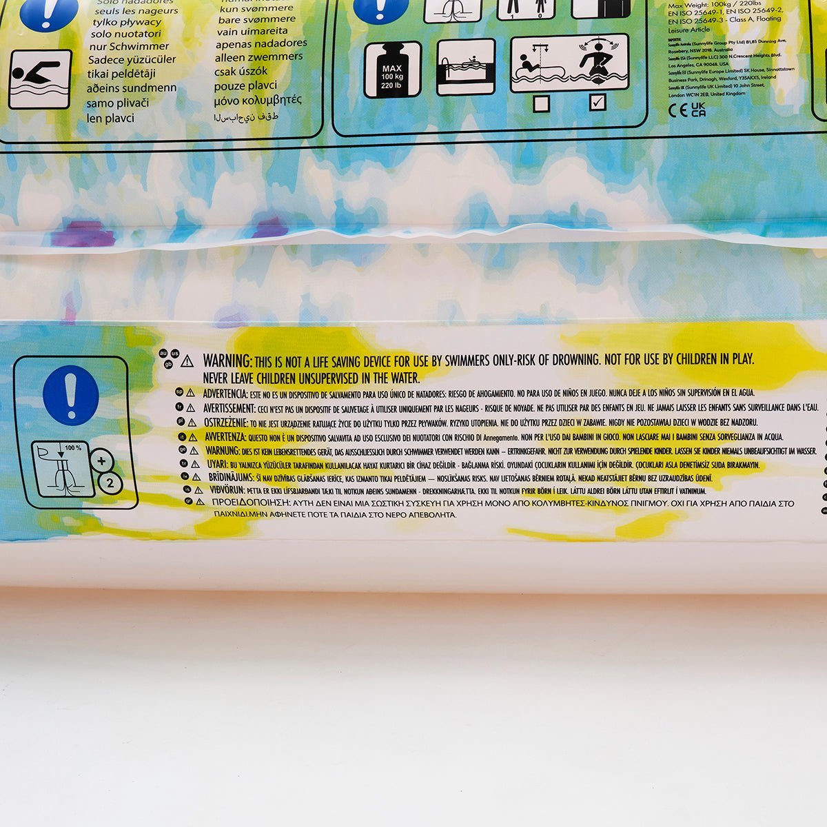 SUNNYLiFE Tie Dye color Lilo Lounger Sorbet - S3LTUBTD