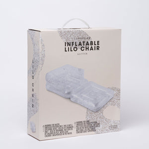 SUNNYLiFE Transparent Color Inflatable Glitter Lilo Chair - S3LLCAGL