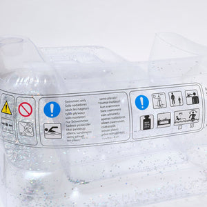 SUNNYLiFE Transparent Color Inflatable Glitter Lilo Chair - S3LLCAGL
