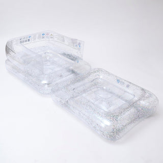 SUNNYLiFE Transparent Color Inflatable Glitter Lilo Chair - S3LLCAGL