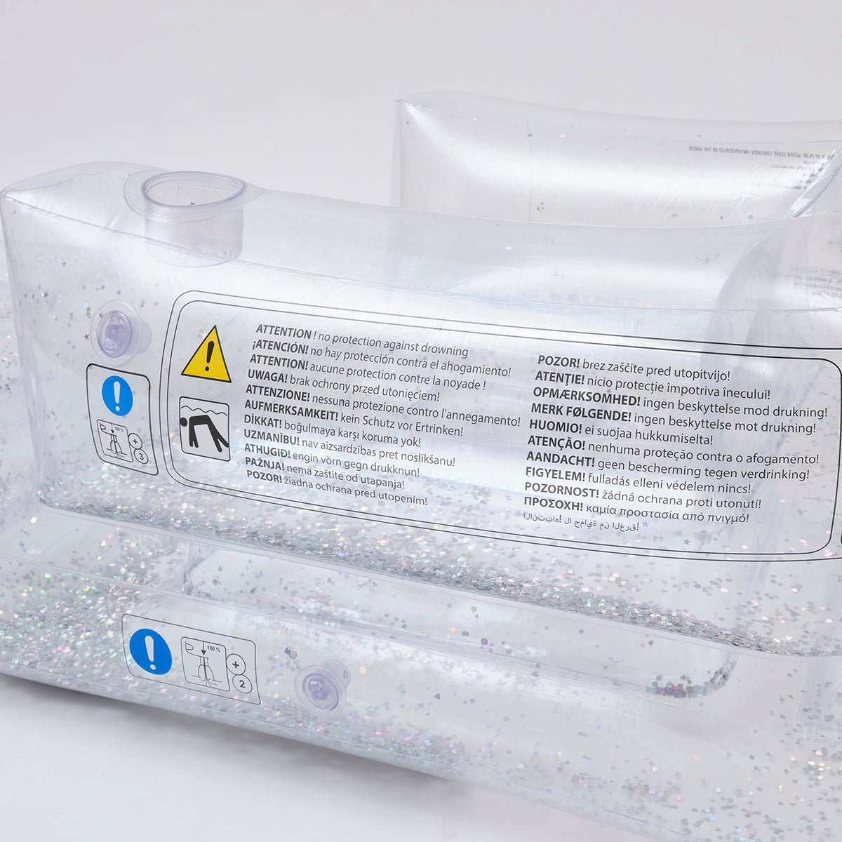 SUNNYLiFE Transparent Color Inflatable Glitter Lilo Chair - S3LLCAGL