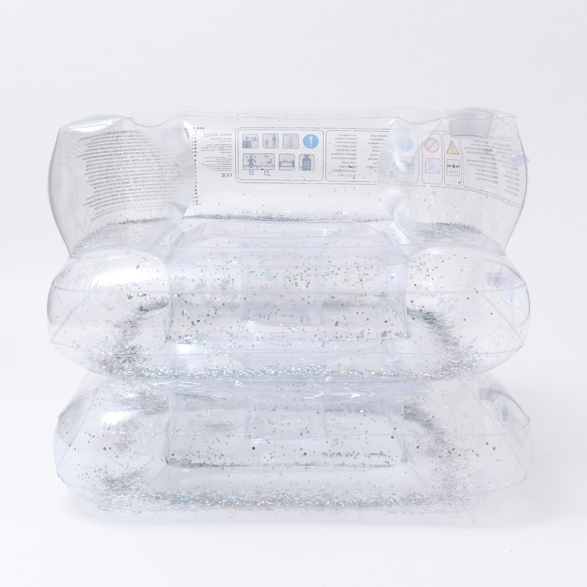 SUNNYLiFE Transparent Color Inflatable Glitter Lilo Chair - S3LLCAGL