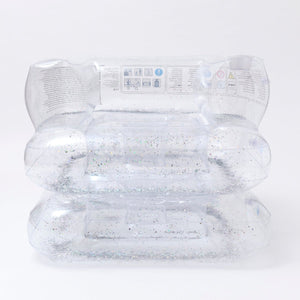 SUNNYLiFE Transparent Color Inflatable Glitter Lilo Chair - S3LLCAGL