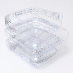 SUNNYLiFE Transparent Color Inflatable Glitter Lilo Chair - S3LLCAGL