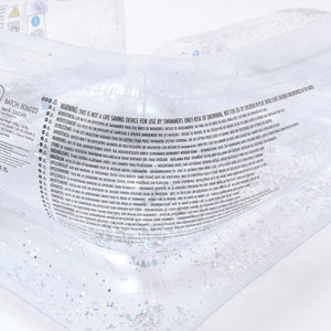 SUNNYLiFE Transparent Color Inflatable Glitter Lilo Chair - S3LLCAGL