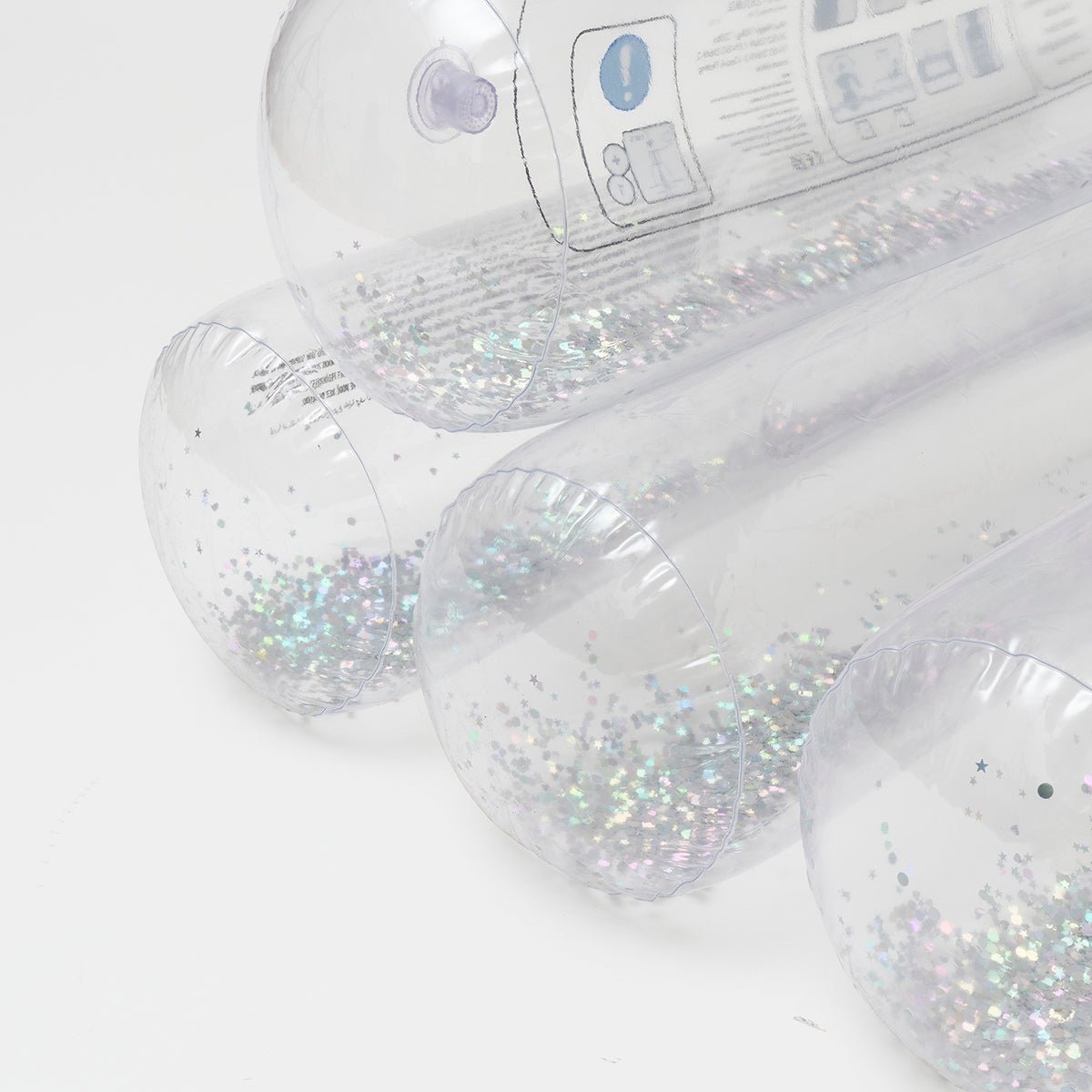 SUNNYLiFE Transparent Inflatable Glitter Lilo Float Tube - S3LTUBGL
