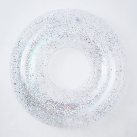 SUNNYLiFE Transparent Inflatable Pool Ring Glitter - S3LPOLGL
