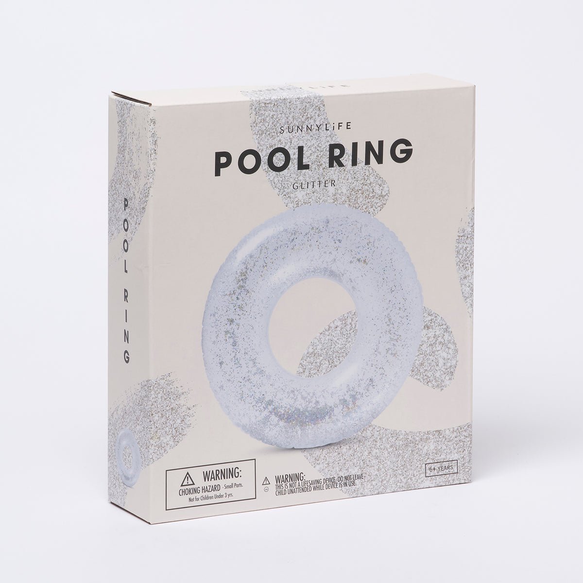 SUNNYLiFE Transparent Inflatable Pool Ring Glitter - S3LPOLGL
