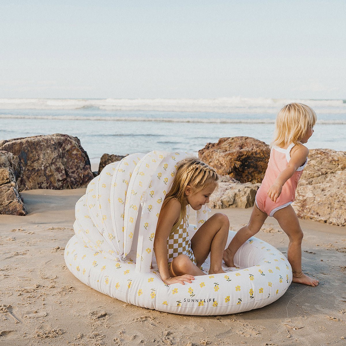 SUNNYLiFE White Color Floral Inflatable Kiddy Pool Mima The Fairy Lemon - S3PPOOMI