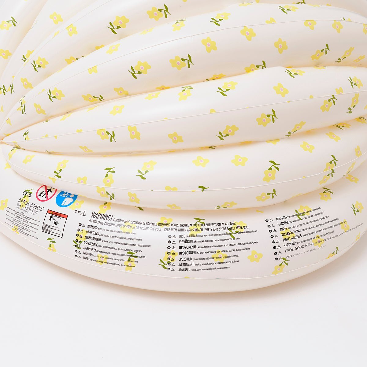 SUNNYLiFE White Color Floral Inflatable Kiddy Pool Mima The Fairy Lemon - S3PPOOMI