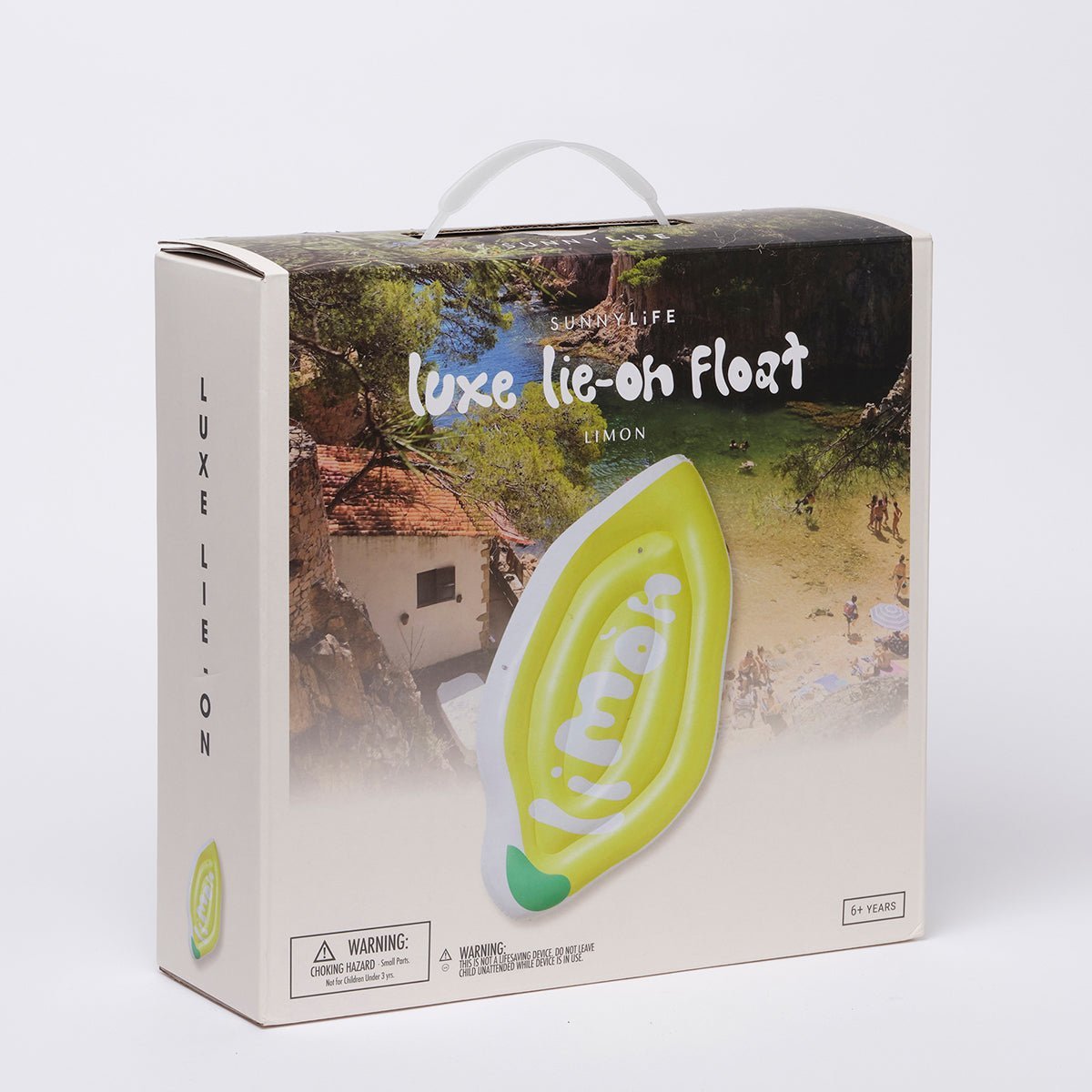 SUNNYLiFE Yellow Color Inflatable Luxe Lie-On Float Limon - S3LLIELI