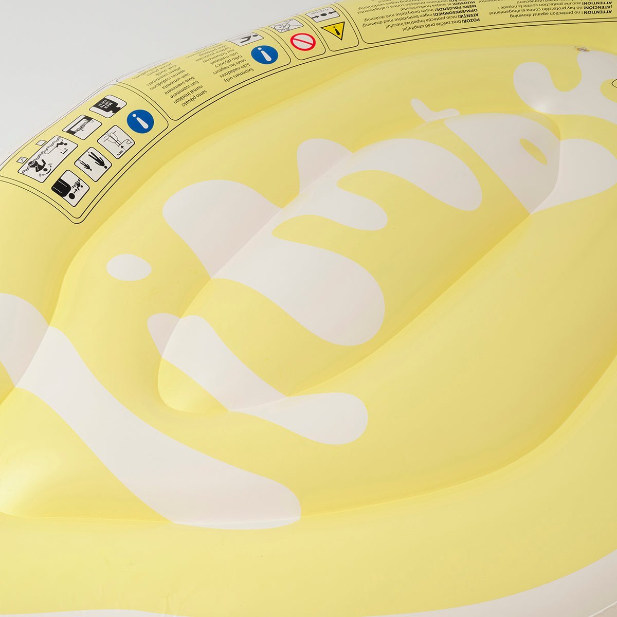 SUNNYLiFE Yellow Color Inflatable Luxe Lie-On Float Limon - S3LLIELI
