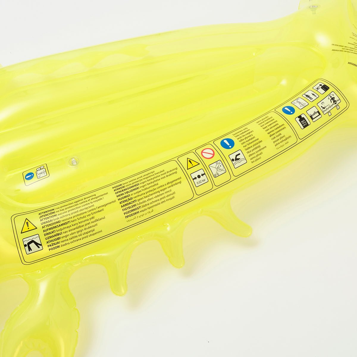 SUNNYLiFE Yellow Color Inflatable Luxe Lie-On Float Sonny The Sea Creature - S3LLIESO