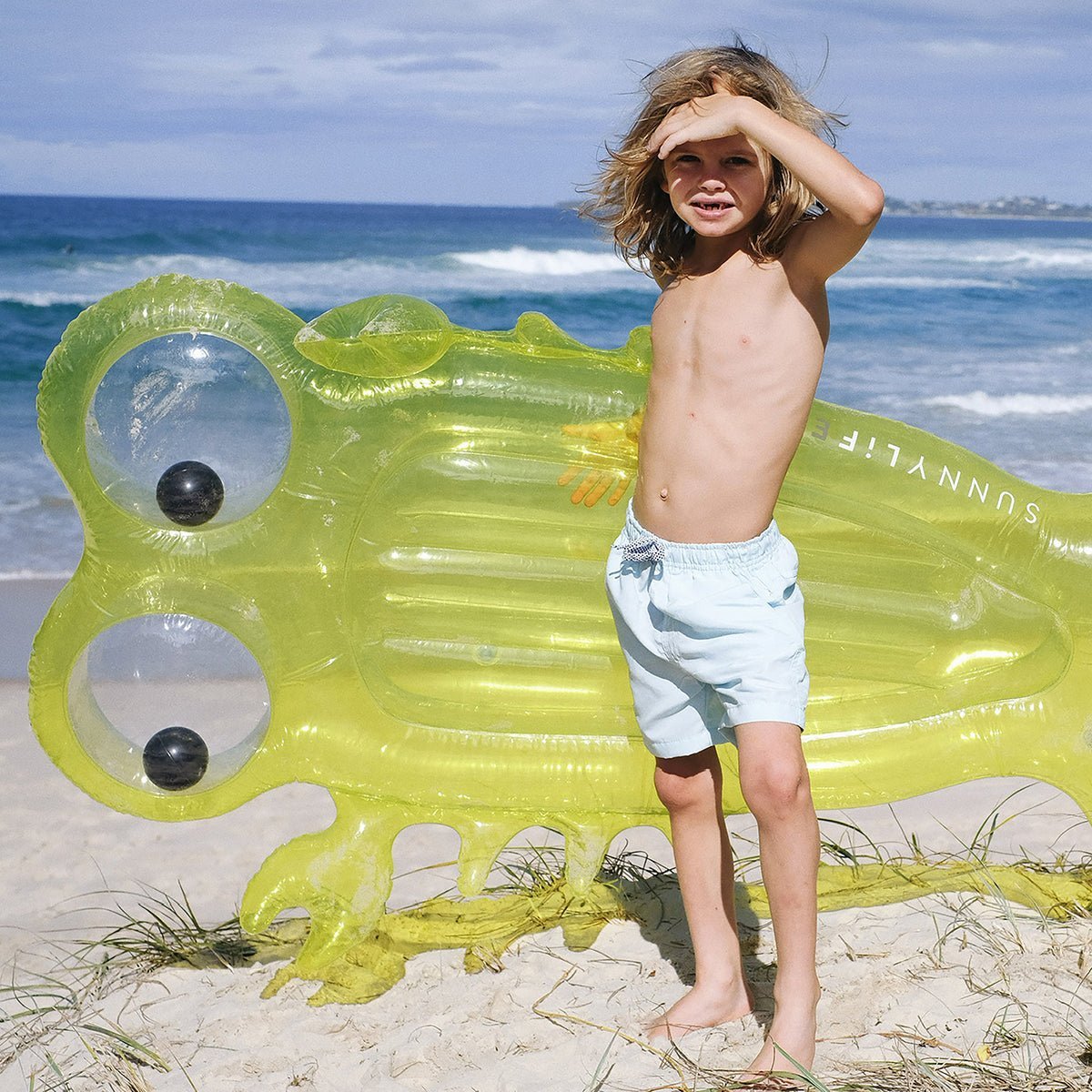 SUNNYLiFE Yellow Color Inflatable Luxe Lie-On Float Sonny The Sea Creature - S3LLIESO