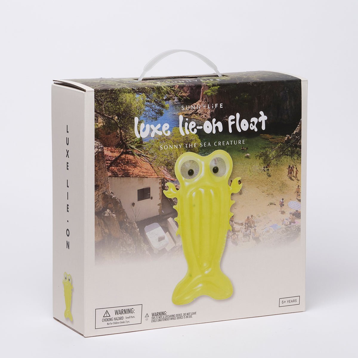 SUNNYLiFE Yellow Color Inflatable Luxe Lie-On Float Sonny The Sea Creature - S3LLIESO