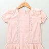 Sweetlime by AS Cotton Lurex Stripe With Lurex Floral Embroidery Top - Baby Pink - SLG-TOP-237-3-4Years