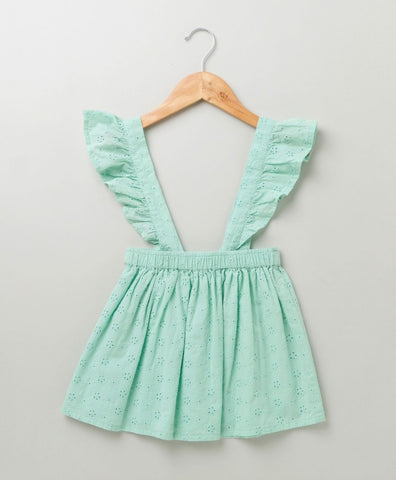 Sweetlime by As Embellished Dungaree Skirt - Neon Green - SLG-Skirt-265-9M-12M
