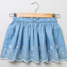 Sweetlime By As Schiffly Embroidery Cotton Denim Skirt- Blue - SLG-SKIRT-00986_12-18M