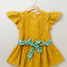 Sweetlime by AS Shifly Dress With Flutter Sleeves - Mustard - SLG-DRESS-241-3yrs-4yrs
