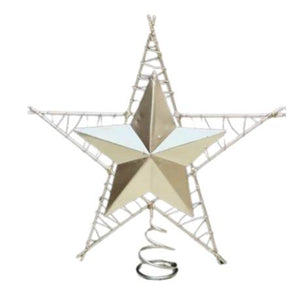 Nordic Christmas Decorations CEZAR Iron Tree Topper Star - FCH-2220305